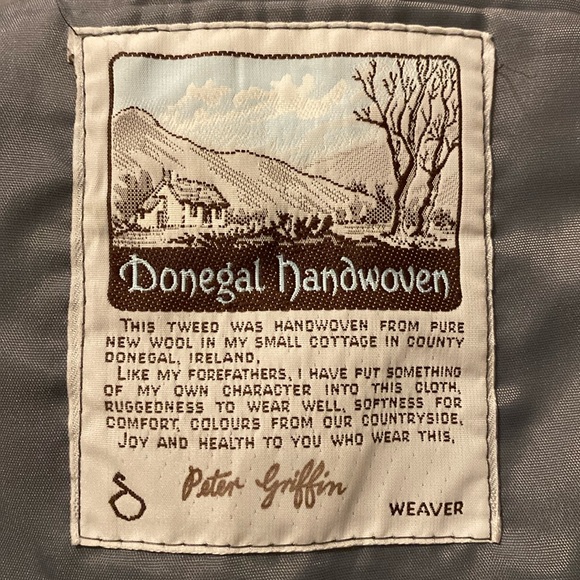 Vintage 1983 men’s Donegal handwoven wool tab collar zip front jacket - Picture 8 of 9